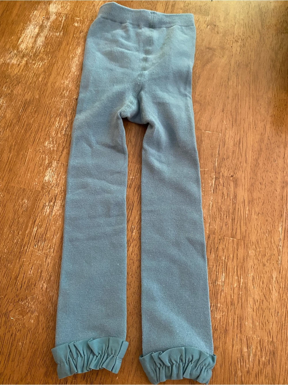 Ruffle Butts Seafoam Blue Ruffle Hem Tights